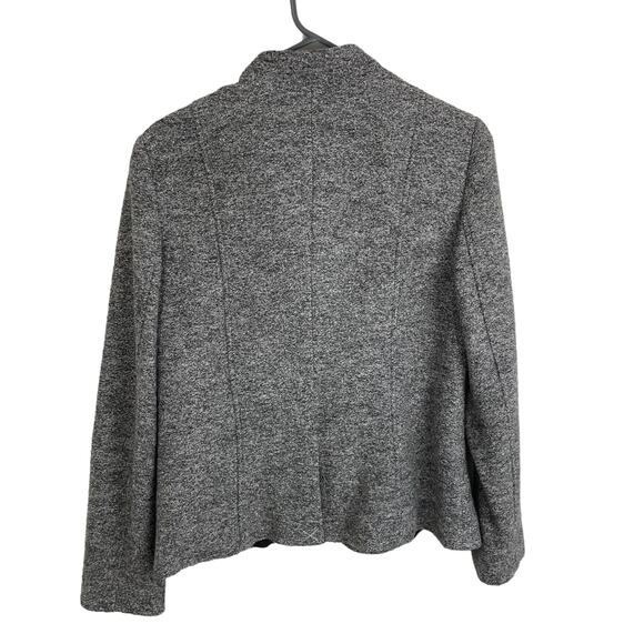 Talbots Button Front Wool Blend Jacket Gray Womens 12 Petite - Picture 6 of 6